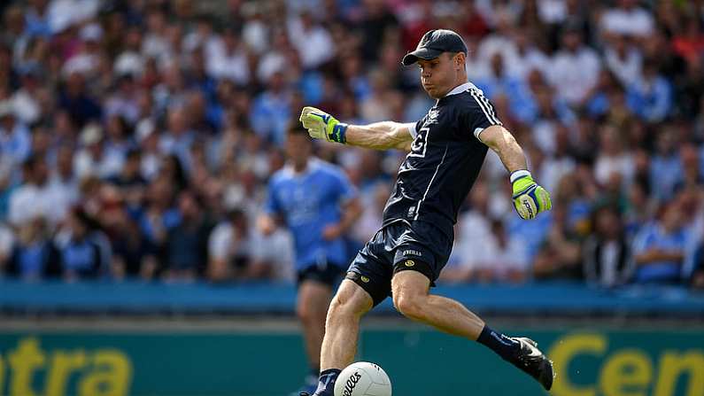 16 July 2017; Dublin captain Stephen Cluxton during the Leinster GAA Football Senior Championship Final match between Dublin and Kildare at Croke Park in Dublin. Photo by Ray McManus/Sportsfile