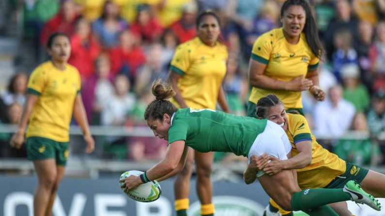 Watch: Crazy Scenes As Ireland Women Score Their Opening World Cup Try