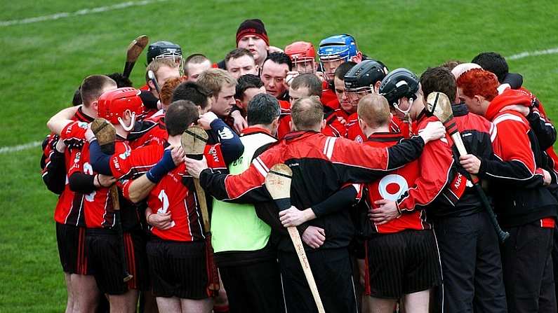 11 March 2007; Clooney Gaels players before the start of the game. Danesfort (Kilkenny) v Clooney Gaels (Antrim). All-Ireland Junior Club Hurling Final. Croke Park, Dublin. Picture credit: David Maher / SPORTSFILE