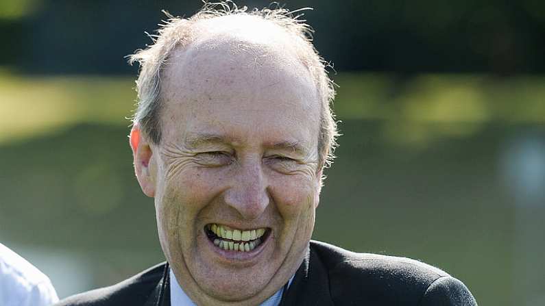 24 July 2017; Minister for Transport, Tourism and Sport, Shane Ross TD during the Ireland Women's Rugby World Cup Squad Announcement at the UCD Bowl, in Belfield, Dublin. Photo by Piaras O Midheach/Sportsfile