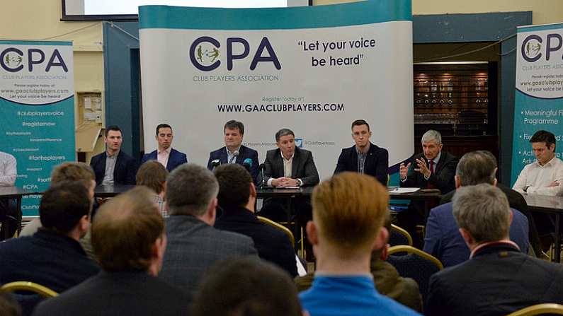 9 January 2017; A general view during the official launch of the Club Players Association at Ballyboden St Endas GAA in Firhouse Rd, Ballyroan, Dublin. The CPA are calling for all GAA Club members to register at www.gaaclubplayers.com to help Fix The Fixtures Photo by Piaras O Midheach/Sportsfile