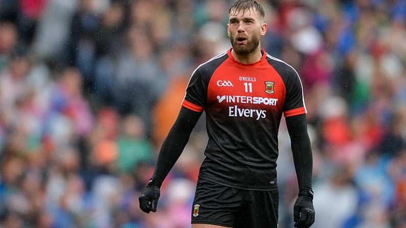 20 August 2017; Aidan O'Shea of Mayo during the GAA Football All-Ireland Senior Championship Semi-Final match between Kerry and Mayo at Croke Park in Dublin. Photo by Piaras O Midheach/Sportsfile