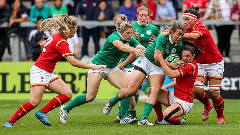 26 August 2017; Jeanie Deacon of Ireland during the 2017 Women's Rugby World Cup, 7th Place Play-Off between Ireland and Wales at Kingspan Stadium in Belfast. Photo by John Dickson/Sportsfile