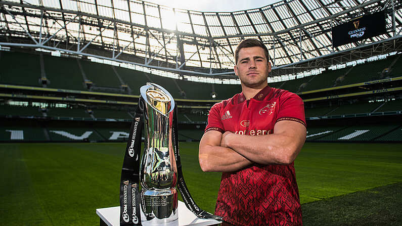 23 August 2017; CJ Stander of Munster at the Guinness PRO14 season launch at the Aviva Stadium in Dublin. Photo by Ramsey Cardy/Sportsfile