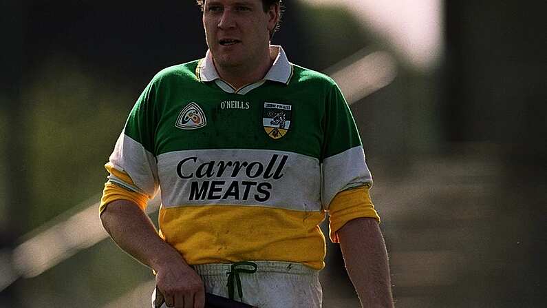 10 April 1999; Daithi Regan, Offaly. Hurling. Picture credit; Ray McManus/SPORTSFILE