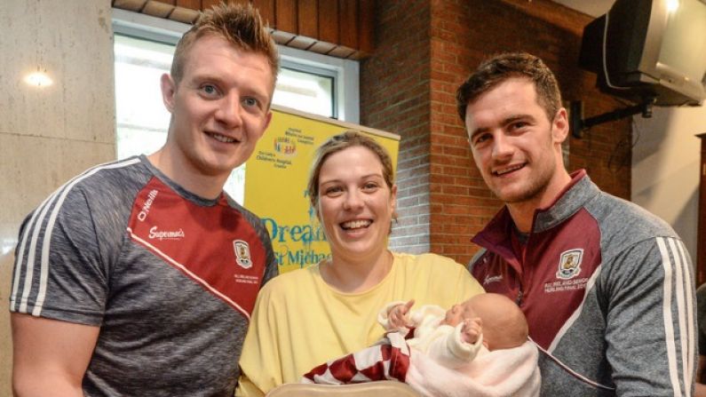 Pictures: Victorious Galway Brighten Day For Patients At Crumlin Children's Hospital