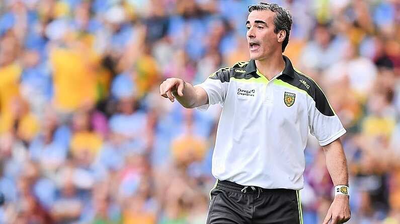 31 August 2014; Donegal manager Jim McGuinness. GAA Football All Ireland Senior Championship, Semi-Final, Dublin v Donegal, Croke Park, Dublin. Picture credit: Stephen McCarthy / SPORTSFILE