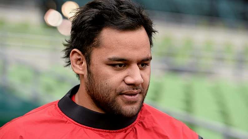 28 February 2015; England's Billy Vunipola arrives for their captain's run. Aviva Stadium, Lansdowne Road, Dublin. Picture credit: Brendan Moran / SPORTSFILE