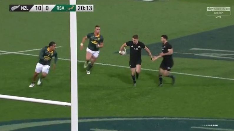 Watch: Beauden Barrett Takes The Absolute Piss With Unexpected Moment For All Blacks Try