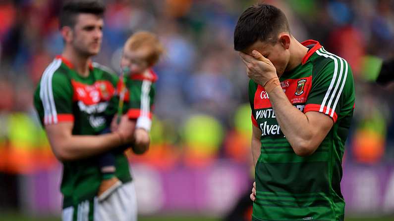 17 September 2017; Jason Doherty of Mayo dejected after the GAA Football All-Ireland Senior Championship Final match between Dublin and Mayo at Croke Park in Dublin. Photo by Brendan Moran/Sportsfile