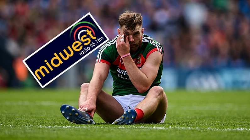 17 September 2017; Aidan O'Shea of Mayo during the GAA Football All-Ireland Senior Championship Final match between Dublin and Mayo at Croke Park in Dublin. Photo by Seb Daly/Sportsfile