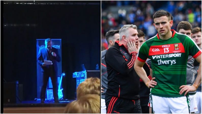Watch: Stephen Rochford Pays Emotional Tribute To Mayo Support At Post-Game Function