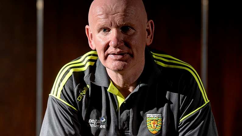 25 August 2014; Donegal minor manager Declan Bonner during a press day ahead of their GAA Football All-Ireland Minor Championship Semi-Final game against Dublin on Sunday. Donegal Football Press Day, Mount Errigal Hotel, Letterkenny, Co. Donegal. Picture credit: Oliver McVeigh / SPORTSFILE