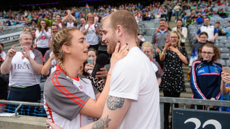 Watch: Derry Player Gets Engaged On The Pitch Minutes After All-Ireland Final