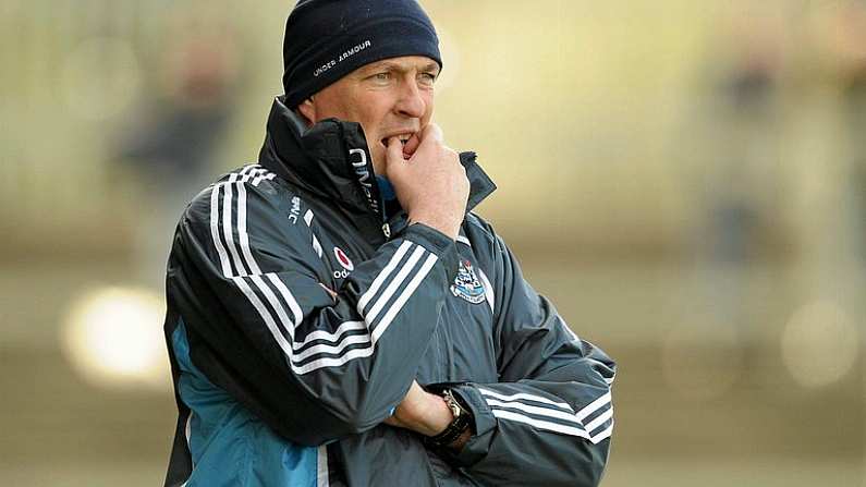 18 March 2012; Dublin manager Pat Gilroy. Allianz Football League, Division 1, Round 5, Down v Dublin, Pairc Esler, Newry, Co. Down. Picture credit: Paul Mohan / SPORTSFILE