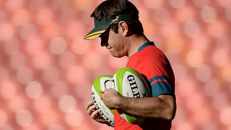 23 June 2016; South Africa assistant coach Johann van Graan during rugby squad training at the Nelson Mandela Bay Stadium, Port Elizabeth, South Africa. Photo by Brendan Moran/Sportsfile