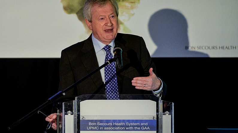 7 October 2017; Paraic Duffy, Ard Stiurthoir CLG, speaking at the National Concussion Symposium at Croke Park in Dublin. Photo by Piaras O Midheach/Sportsfile