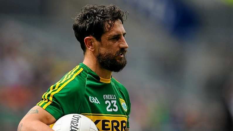 2 August 2015; Paul Galvin, Kerry, makes his way off the pitch after the game. GAA Football All-Ireland Senior Championship Quarter-Final, Kerry v Kildare. Croke Park, Dublin. Picture credit: Eoin Noonan / SPORTSFILE