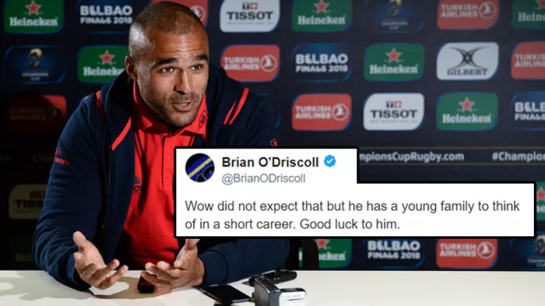 The Shocked Reaction To Simon Zebo's Confirmed Departure