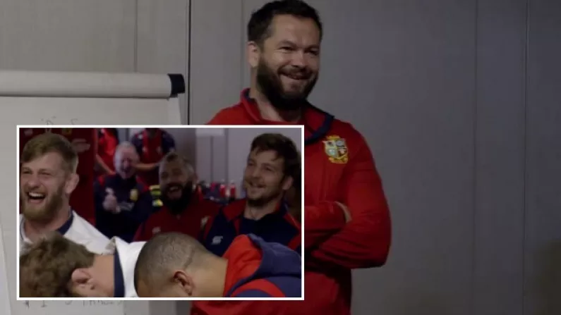 Watch: Andy Farrell Reacts Perfectly After Lions Meeting Is Interrupted By Phone