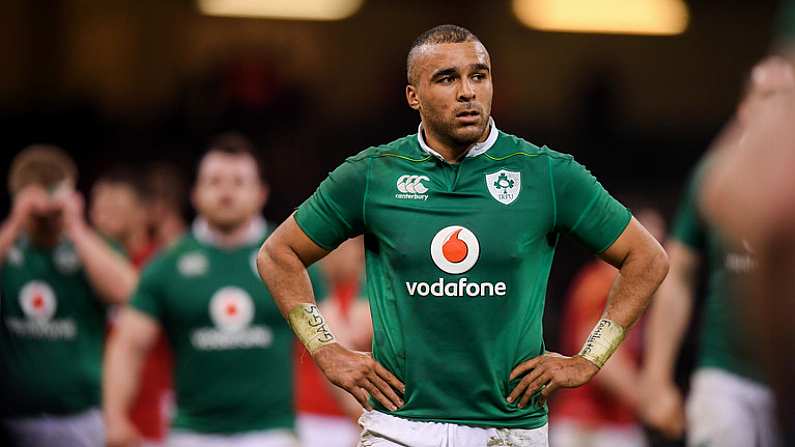 10 March 2017; Simon Zebo of Ireland following the RBS Six Nations Rugby Championship match between Wales and Ireland at the Principality Stadium in Cardiff, Wales. Photo by Stephen McCarthy/Sportsfile