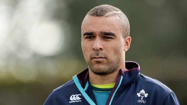 8 March 2017; Simon Zebo of Ireland during squad training at Carton House in Maynooth, Co Kildare. Photo by Piaras O Midheach/Sportsfile