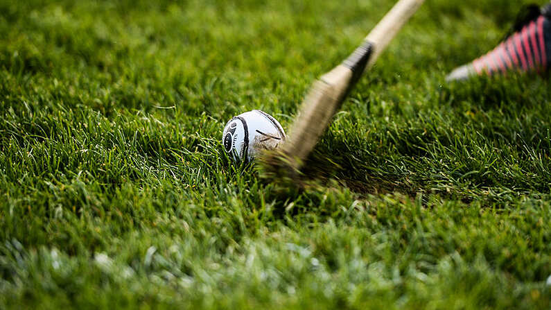 12 March 2017; A general view of a player taking a sideline ball during the Allianz Hurling League Division 1B Round 4 match between Kerry and Galway at Austin Stack Park in Tralee, Co. Kerry. Photo by Diarmuid Greene/Sportsfile