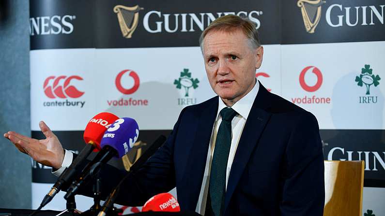 31 October 2017; Ireland head coach Joe Schmidt speaking during a press conference at the Guinness Storehouse in Dublin. Photo by Sam Barnes/Sportsfile