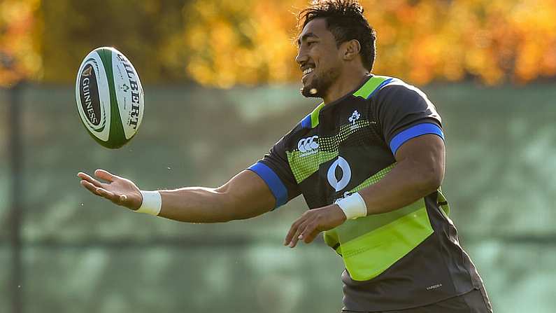 9 November 2017; Bundee Aki during Ireland squad training at Carton House in Maynooth, Kildare. Photo by Matt Browne/Sportsfile