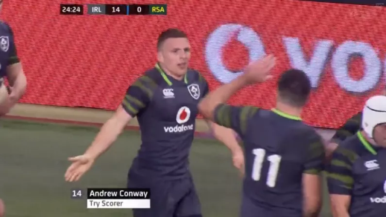 Watch: Andrew Conway's Quick-Thinking Gives Ireland Opening Try