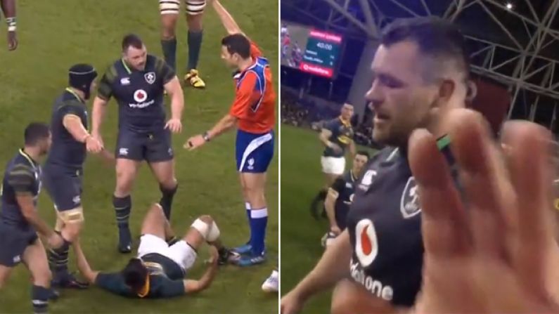 Watch: Hilarious Ref-Cam Footage Of Cian Healy Effortlessly Flooring Dillyn Leyds