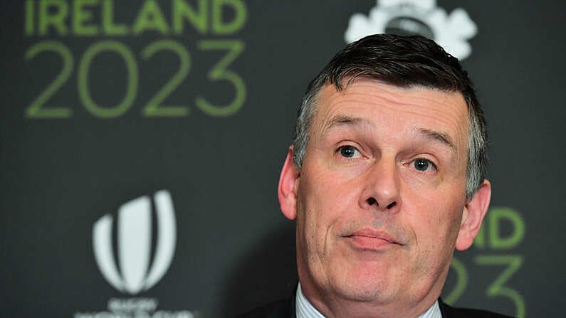 22 March 2017; Chief Executive of the IRFU Philip Browne in attendance at an Ireland 2023 Rugby World Cup Media Conference at the Merrion Hotel in Dublin following a two day visit by the World Rugby Technical Review Group visit as part of Ireand's bid to host the 2023 Rugby World Cup. Photo by Brendan Moran/Sportsfile