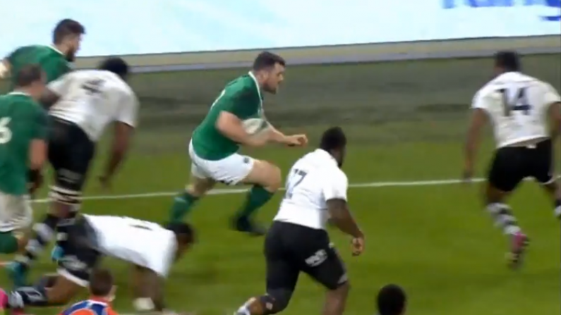 Watch: Cian Healy Barges Through Fijians, Denied All-Time Great Prop Try