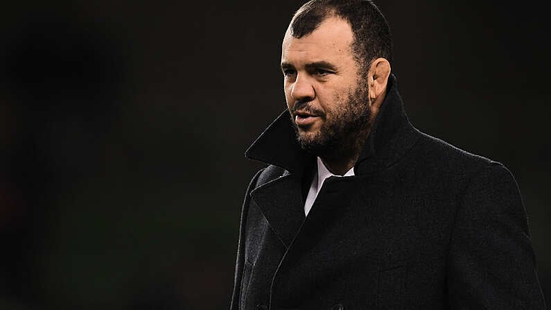 26 November 2016; Australia head coach Michael Cheika ahead of the Autumn International match between Ireland and Australia at the Aviva Stadium in Dublin. Photo by Brendan Moran/Sportsfile