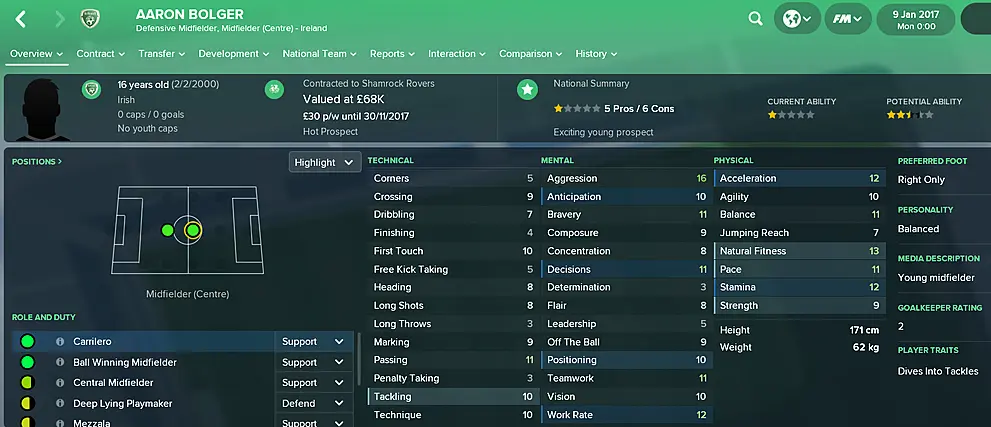 football manager 2018 best irish players