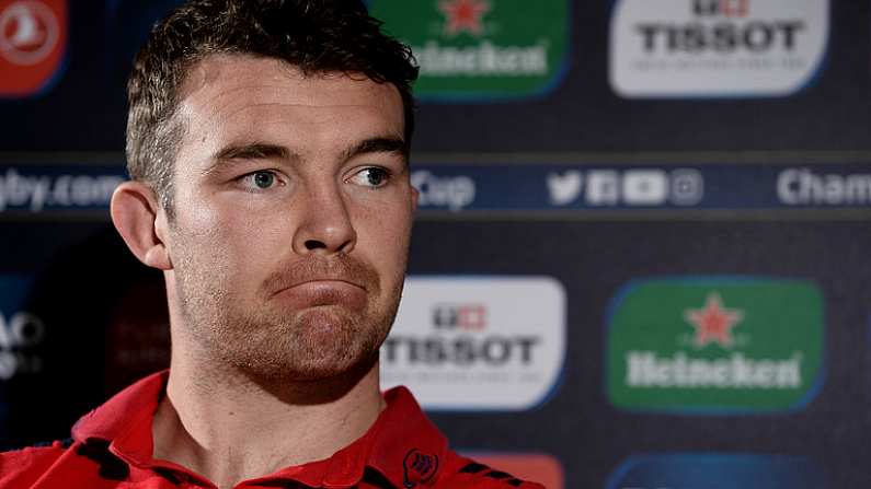 4 December 2017; Peter O'Mahony during a Munster Rugby press conference at the University of Limerick in Limerick. Photo by Diarmuid Greene/Sportsfile