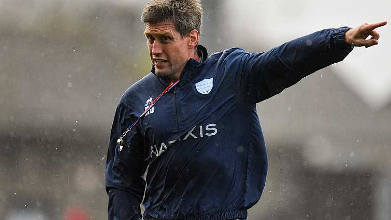 21 October 2017; Racing 92 defence coach Ronan O'Gara during the European Rugby Champions Cup Pool 4 Round 2 match between Munster and Racing 92 at Thomond Park in Limerick. Photo by Brendan Moran/Sportsfile