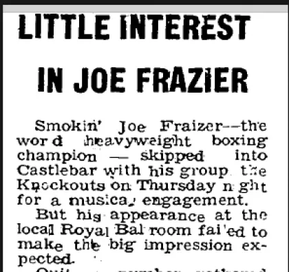 joe frazier in ireland 