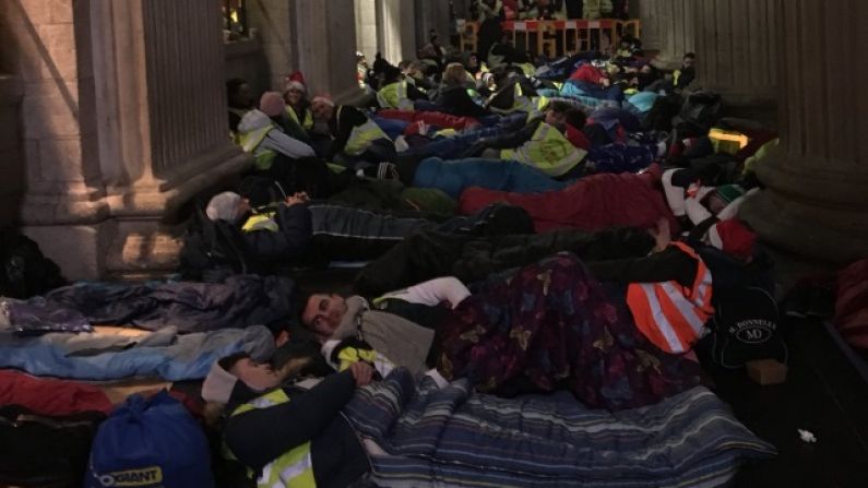 Pictures: 400 GAA Players Sleep Out In Solidarity With Homeless