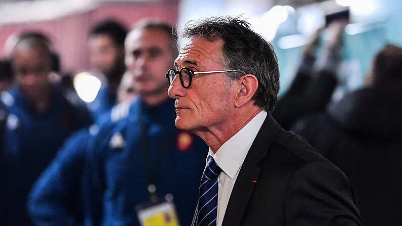 25 February 2017; France head coach Guy Noves arrives at the stadium prior to the RBS Six Nations Rugby Championship game between Ireland and France at the Aviva Stadium in Lansdowne Road, Dublin. Photo by Brendan Moran/Sportsfile