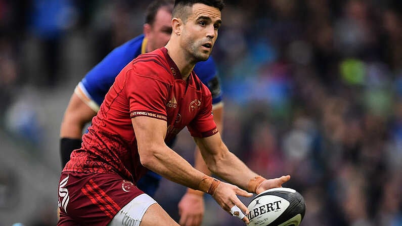 7 October 2017; Conor Murray of Munster during the Guinness PRO14 Round 6 match between Leinster and Munster at the Aviva Stadium in Dublin. Photo by Brendan Moran/Sportsfile