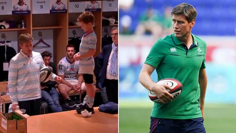 Watch: Ronan O'Gara Says Dressing Room Goodbye To Racing Players And Staff