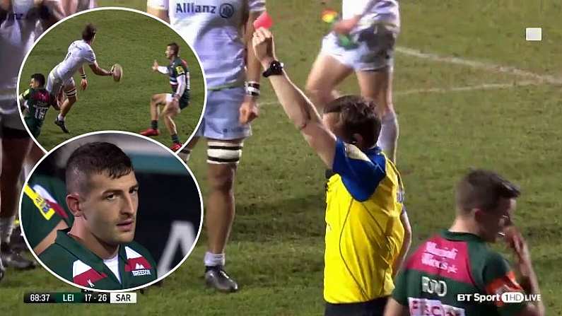 Day To Forget For Leicester's Jonny May As He's Sent Off For Two Yellow Cards