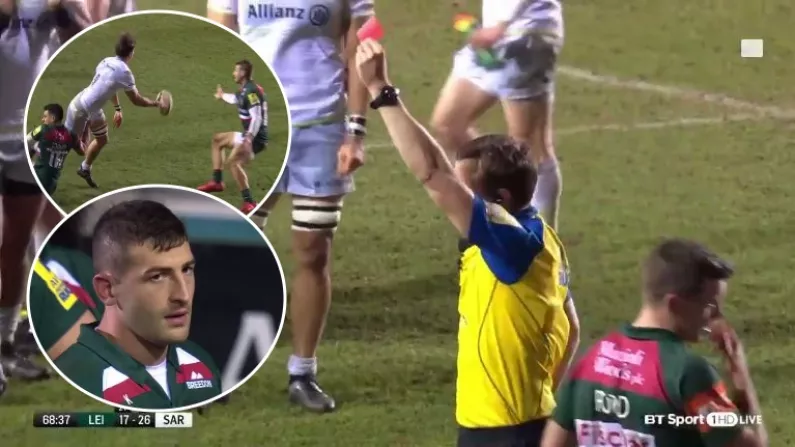 Day To Forget For Leicester's Jonny May As He's Sent Off For Two Yellow Cards