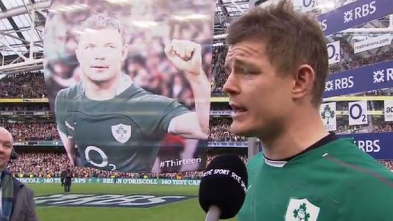 Video: Crowd Chant "One More Year" As Brian O'Driscoll Gives Post-Match Interview