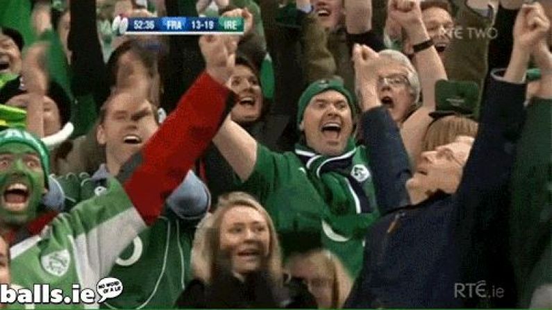 We Love This Guy's Reaction To A Successful Jonny Sexton Penalty