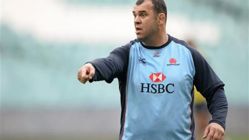 Michael Cheika Smashed A Window In The Coaches Booth Over The Weekend