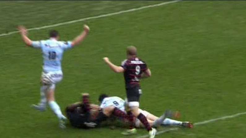 GIF: Jonny Sexton And Mike Phillips Combine For Excellent Breakaway Racing Metro Try