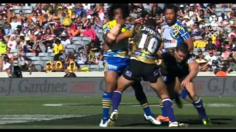 Video: Tongan Rugby League Player With An Insane Assist