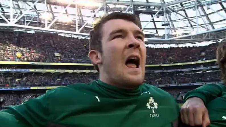 Video: Peter O'Mahony Was Absolutely Belting Out The National Anthem Today